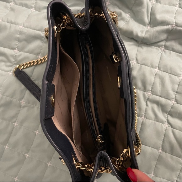 NWOT Michael Kors Gold and Blue Shoulder Bag with Chain Strap - Picture 3 of 3